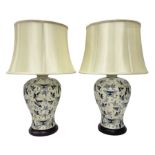 Pair of table lamps of baluster form