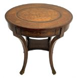19th century Italian Kingwood oval side table