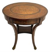 19th century Italian Kingwood oval side table
