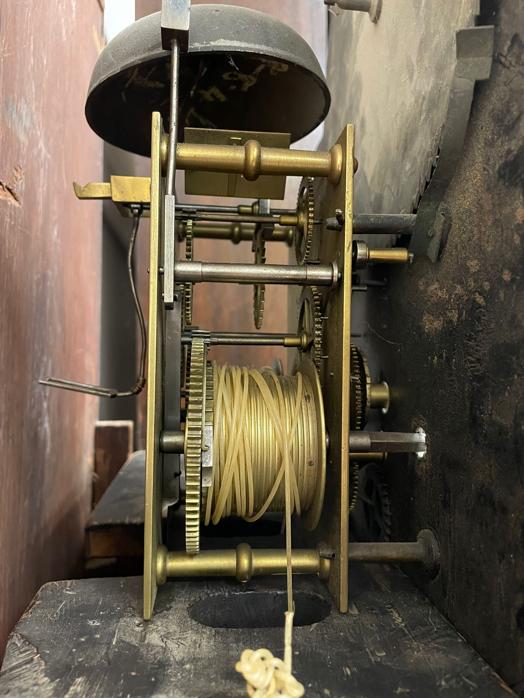 Nathaniel Dumville of Stockport - 8-day brass inlaid mahogany longcase clock c1840 - Image 15 of 15