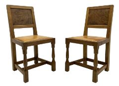 Eagleman - pair oak dining chairs