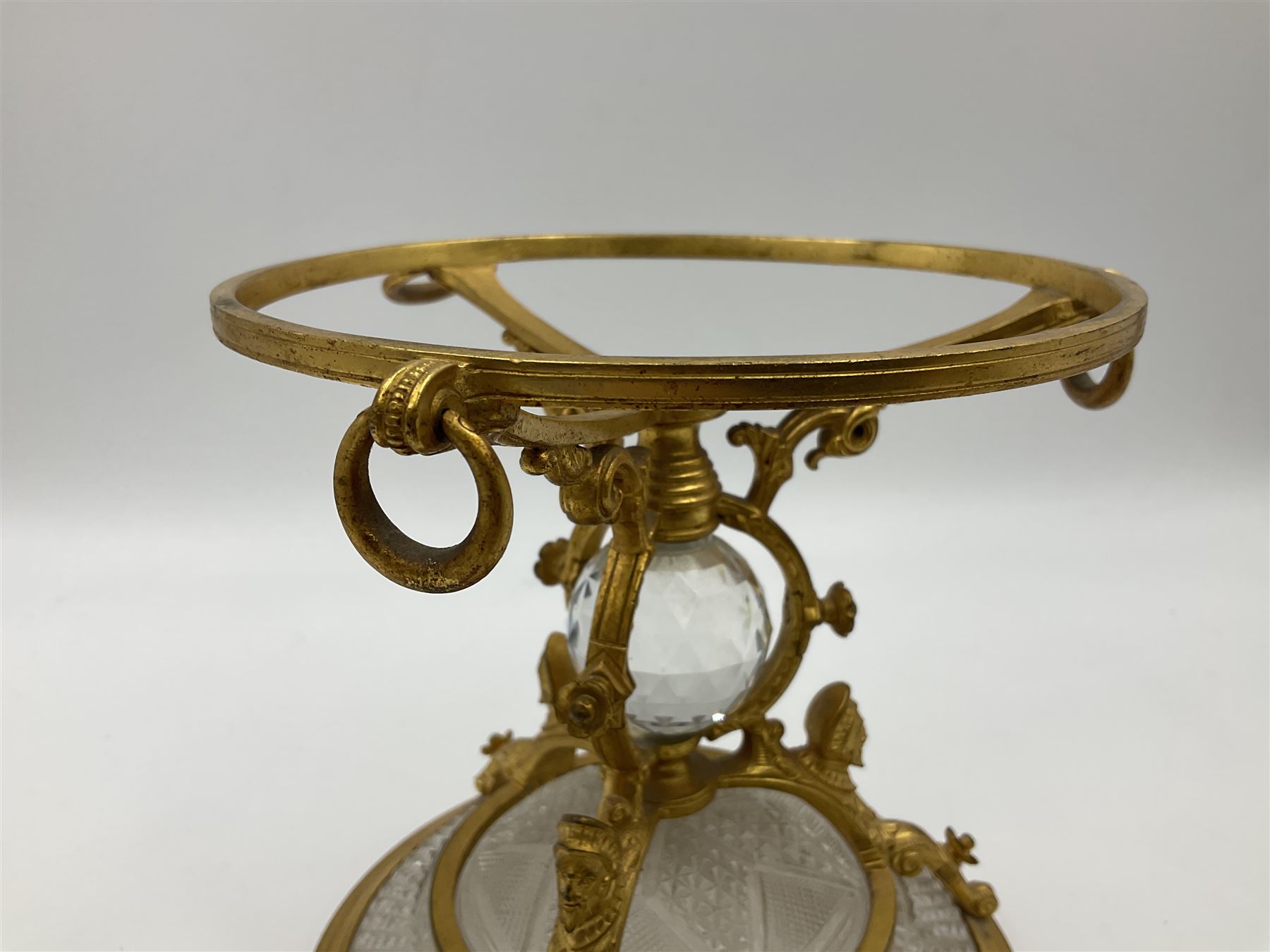 Pair of 19th century Osler glass and ormolu table centrepieces - Image 8 of 30