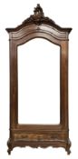 Mid-to late 20th century French walnut armoire wardrobe