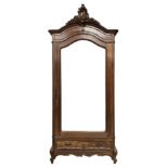 Mid-to late 20th century French walnut armoire wardrobe