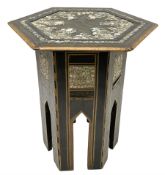 Early 20th century Anglo-Indian hexagonal table