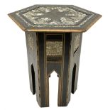 Early 20th century Anglo-Indian hexagonal table