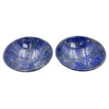 Pair of Lapis Lazuli mosaic bowls