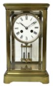 French late 19th-century 8-day four-glass clock