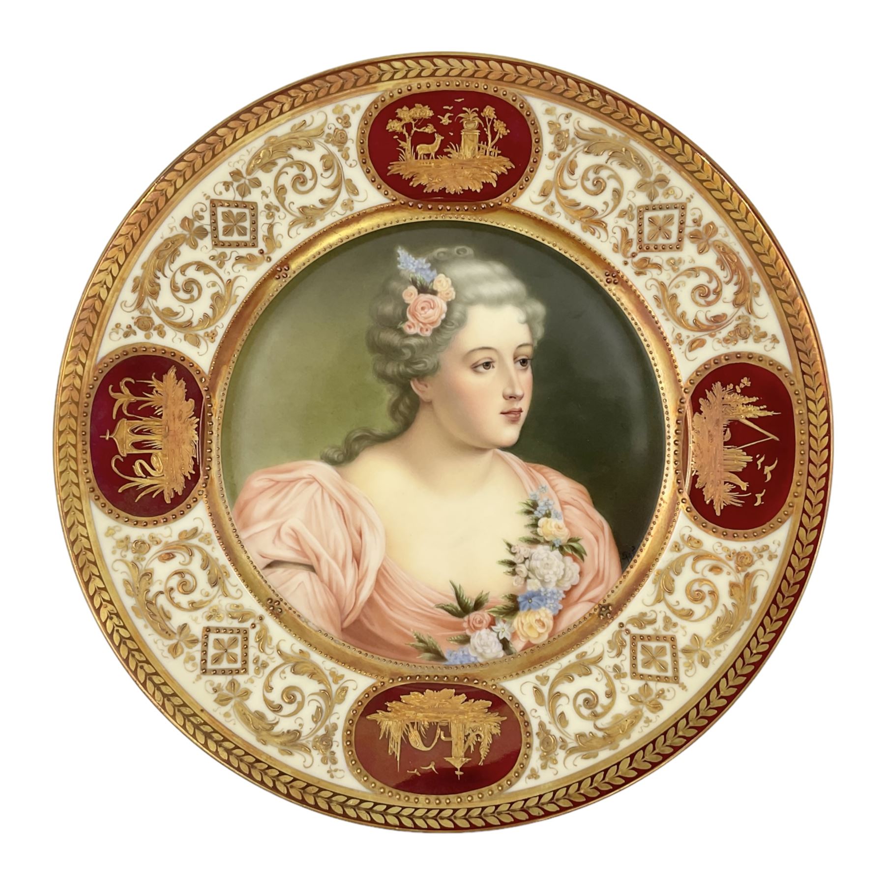 Two late 19th century cabinet plates in the manner of Vienna - Image 3 of 24