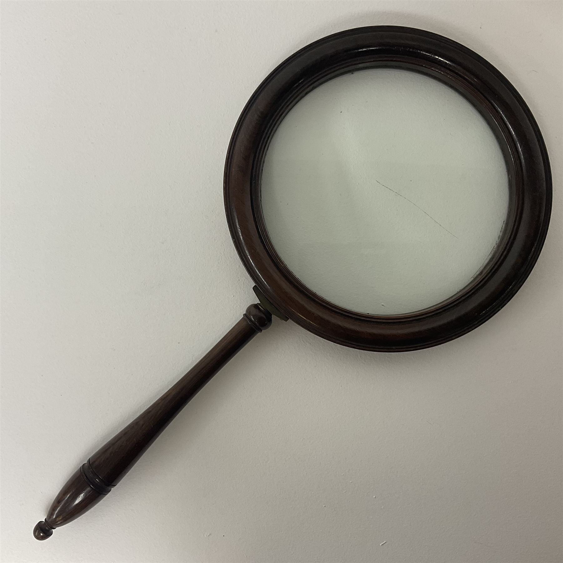 Large late 19th century rosewood library or gallery magnifying glass - Image 11 of 11