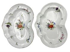Pair of early 19th century Chamberlain's Worcester dessert dishes