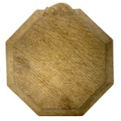 Mouseman - oak chopping board or kettle stand