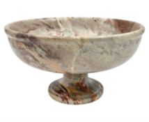 Pink veined marble bowl