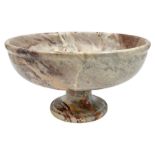 Pink veined marble bowl