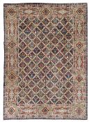 Persian Kirman indigo ground carpet