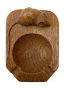 Mouseman - oak ashtray