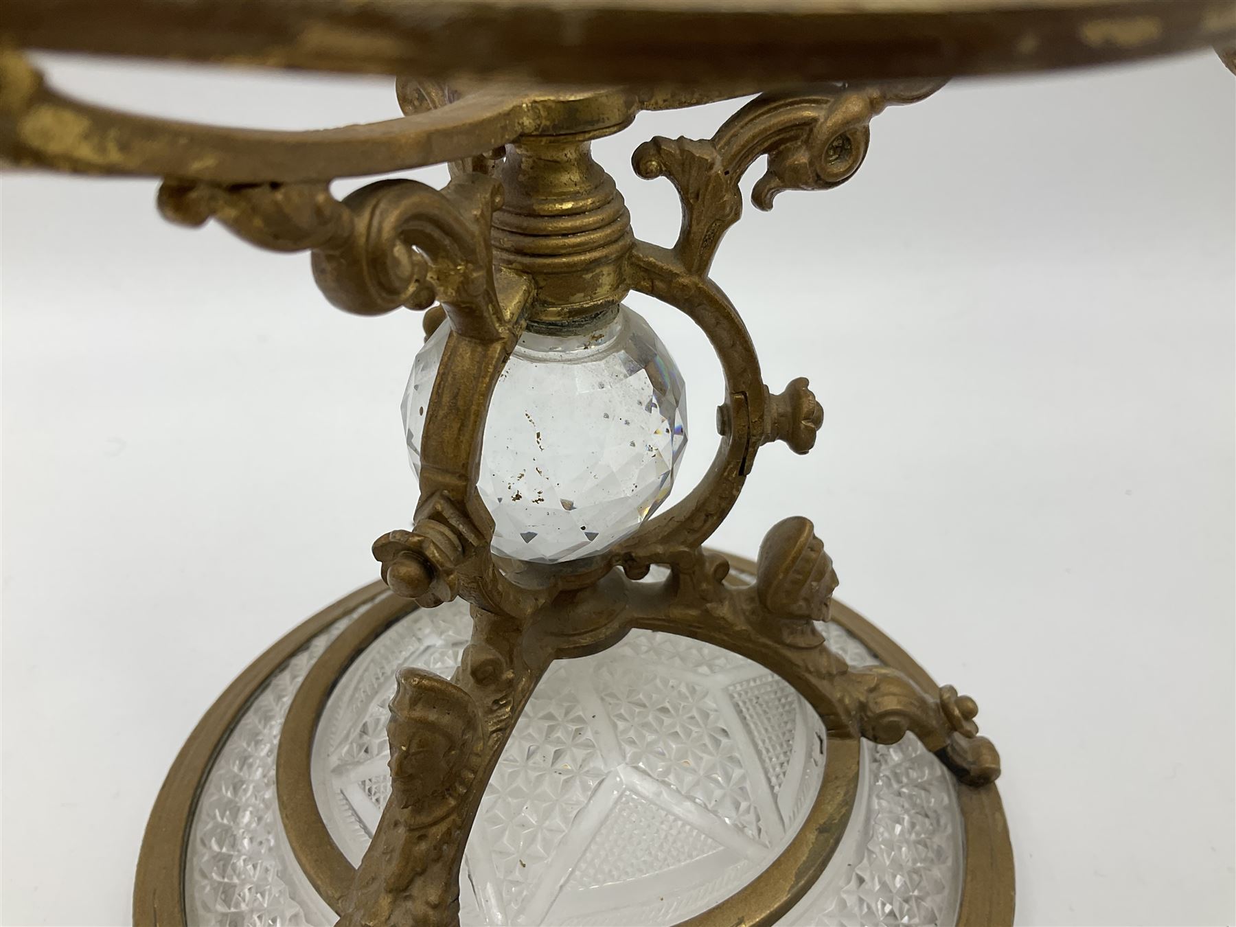 Pair of 19th century Osler glass and ormolu table centrepieces - Image 23 of 30