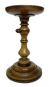 19th century walnut adjustable candle stand