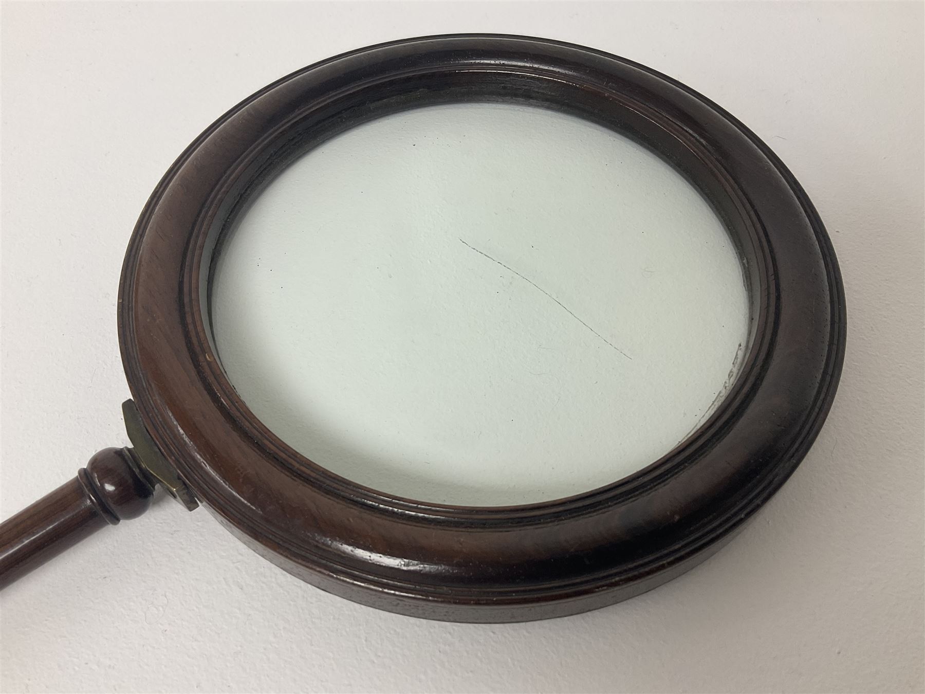 Large late 19th century rosewood library or gallery magnifying glass - Image 2 of 11