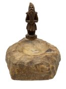 Gnomeman - tooled oak ashtray