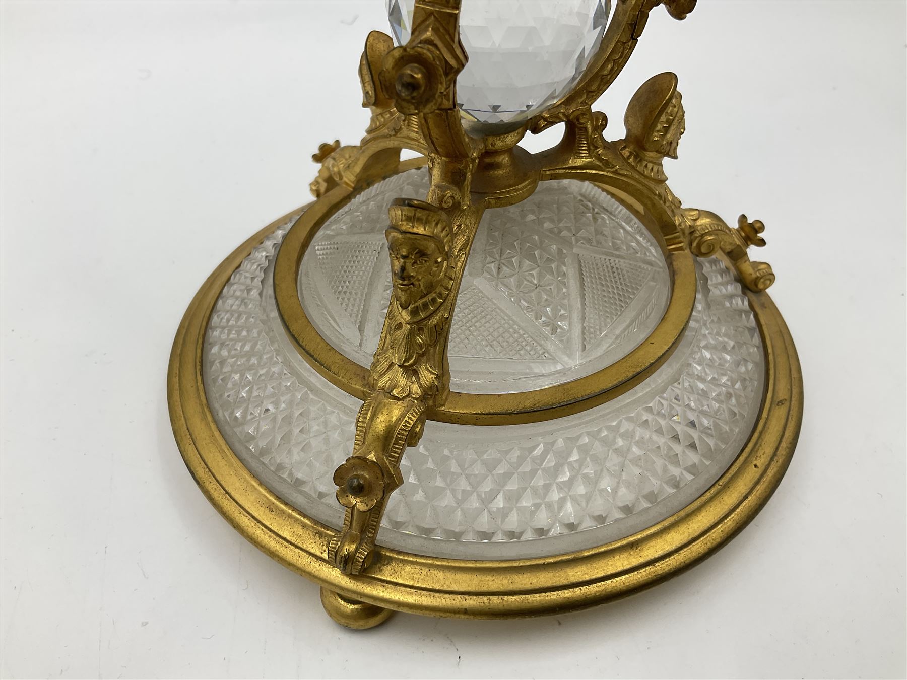 Pair of 19th century Osler glass and ormolu table centrepieces - Image 9 of 30