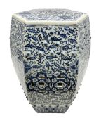 Chinese blue and white garden seat