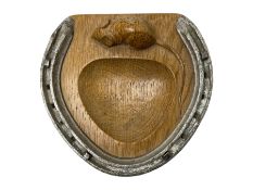 Mouseman - oak horseshoe ashtray