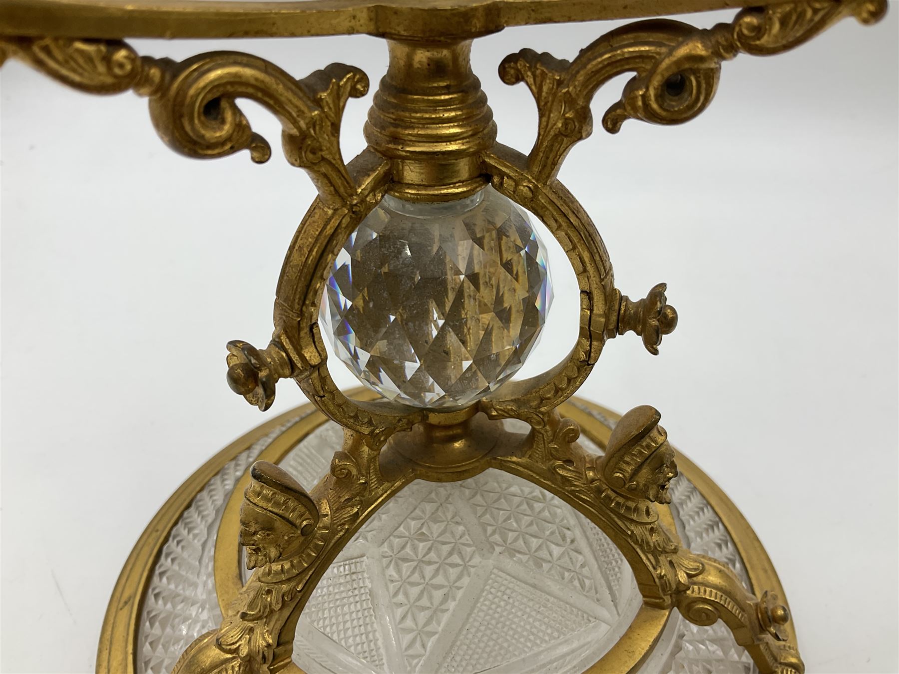 Pair of 19th century Osler glass and ormolu table centrepieces - Image 11 of 30