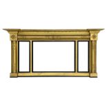 Regency giltwood and gesso over-mantel mirror