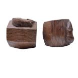 Mouseman - pair of oak napkin rings