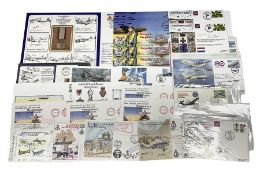 Thirty signed First Day Covers of military interest