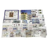 Thirty signed First Day Covers of military interest