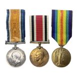 WW1 group of three medals comprising British War Medal and Victory Medal awarded to L-17280 Sjt. S.