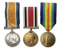 WW1 group of three medals comprising British War Medal and Victory Medal awarded to L-17280 Sjt. S.
