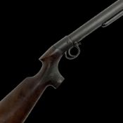Pre-war .177 air rifle with under-lever action and walnut stock with chequered pistol grip