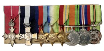 WW2 Royal Naval group of eight medals comprising OBE