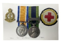 George V India General Service Medal with Afghanistan N.W.F. 1919 clasp and WW1 British War Medal aw