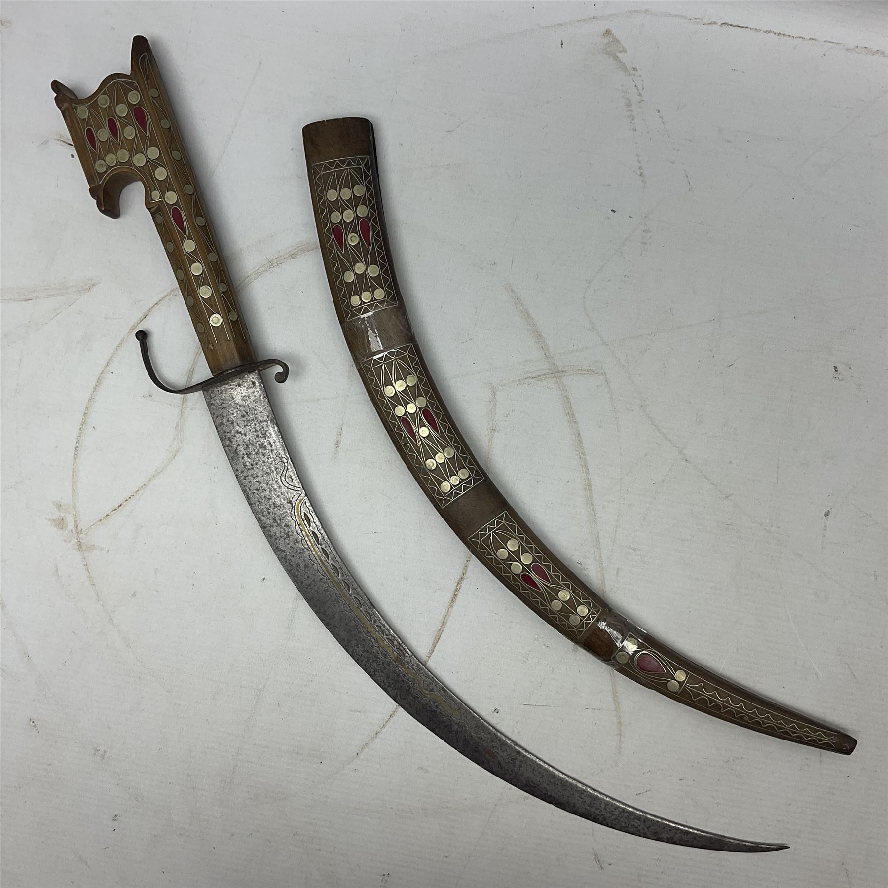 Late 19th/early 20th century Moroccan nimcha dagger-sword - Image 2 of 17