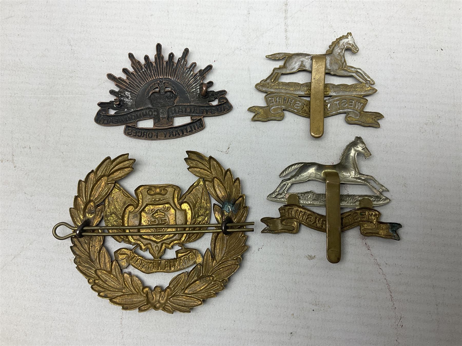 South African Army Orange Free State Artillery badge; three Commonwealth badges; and twelve Yorkshir - Image 10 of 11