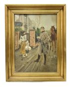 After Fortunino Matania (1881-1963) 'The Stronger' street scene depicting a Dutch boy insulting a Ge