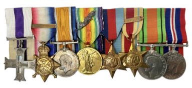 WW1/WW2 Military Cross group of eight medals comprising M.C.