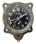 WW2 Jungans Luftwaffe aircraft cockpit clock with luminous centre sweep seconds hand