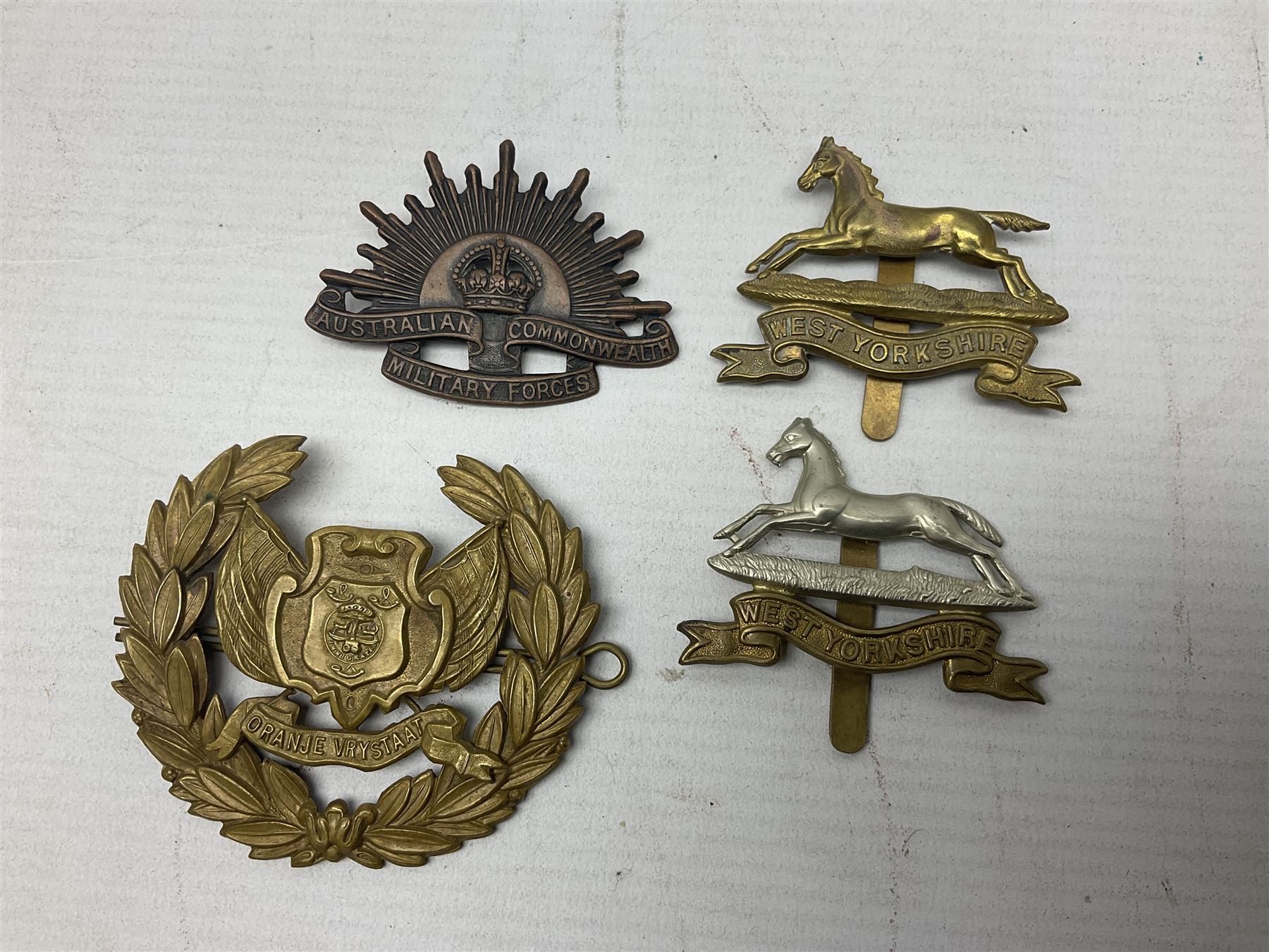 South African Army Orange Free State Artillery badge; three Commonwealth badges; and twelve Yorkshir - Image 9 of 11