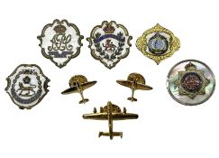 Four enamelled sweetheart brooches - Army Pay Corps