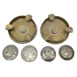 Four post-WW2 'silver' medallions of Adolf Hitler/German interest