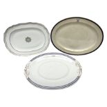 Three Regimental serving platters