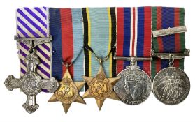 WW2 Royal Canadian Air Force group of five medals comprising Distinguished Flying Cross inscribed ve
