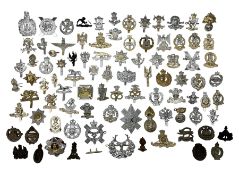 Military badges - approximately eighty predominantly staybrite glengarry