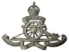 Third Middlesex Royal Garrison Artillery Volunteers Cap Badge