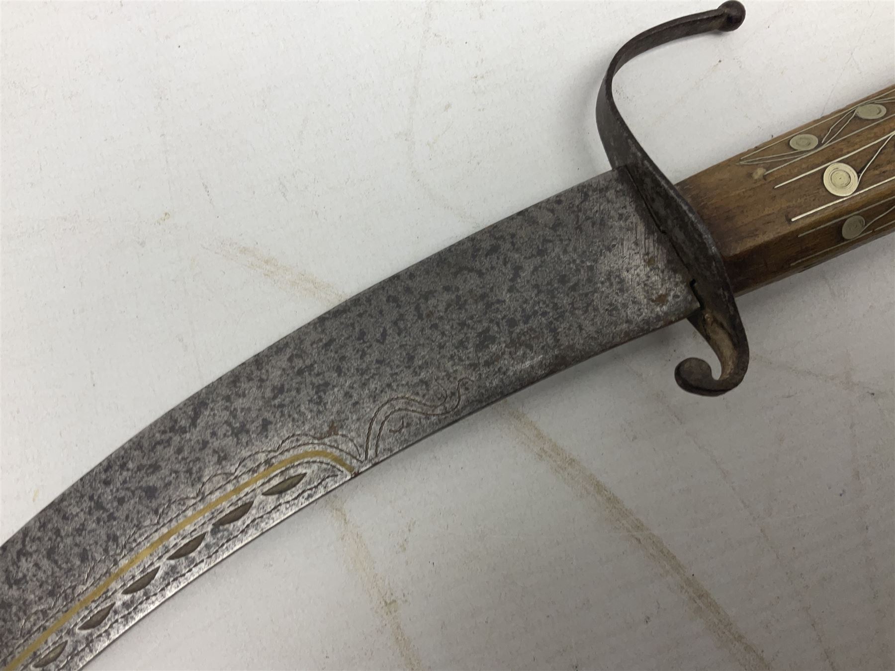 Late 19th/early 20th century Moroccan nimcha dagger-sword - Image 15 of 17
